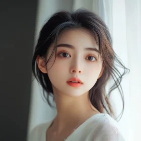 Portrait of a Woman with Soft Lighting