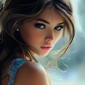 Detailed Portrait of a Beautiful Woman