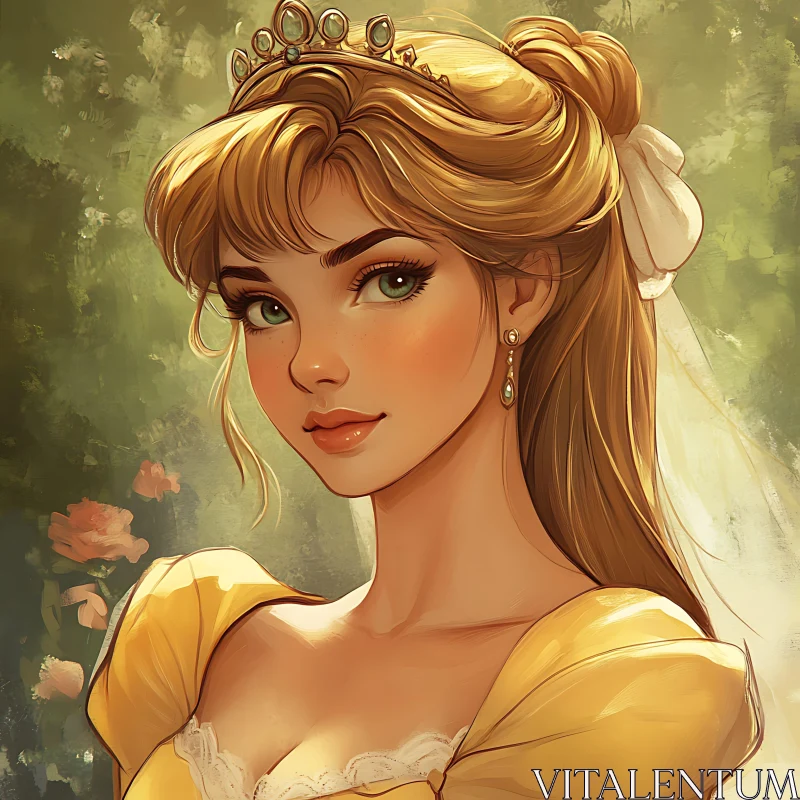 Enchanting Illustration of a Royal Princess Enchanting Illustration of a Royal Princess