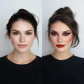 Makeup Transformation Comparison