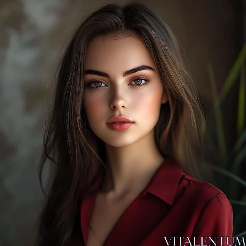 Serene Portrait of a Beautiful Woman