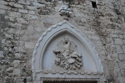 Historic Stone Relief with Eagle Design