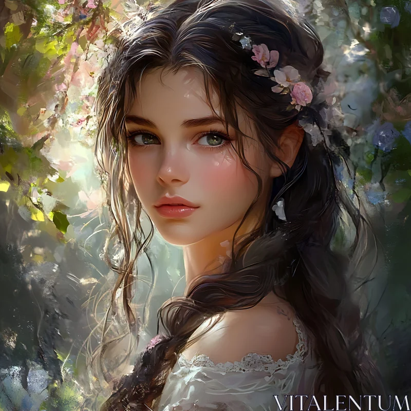 Serene Beauty Amidst Nature AI Image