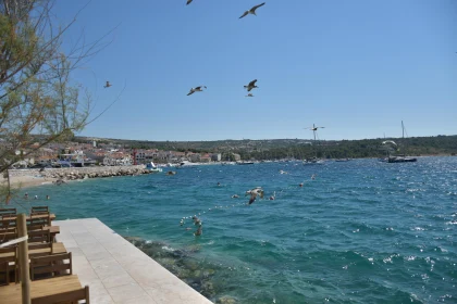 Serene Mediterranean Coastline Scene