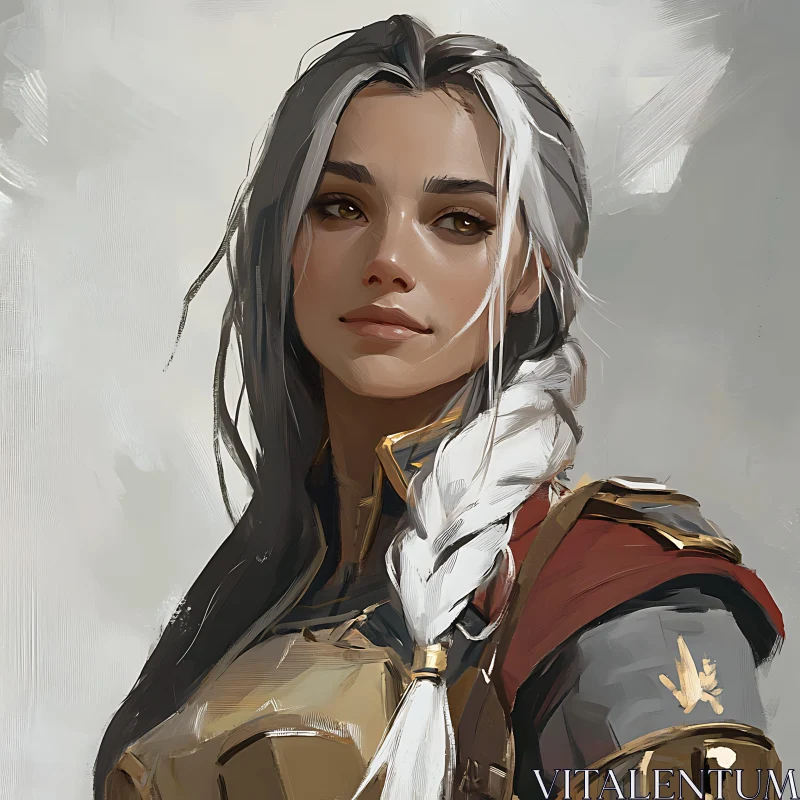 Intricately Detailed Warrior Woman Artwork AI Image