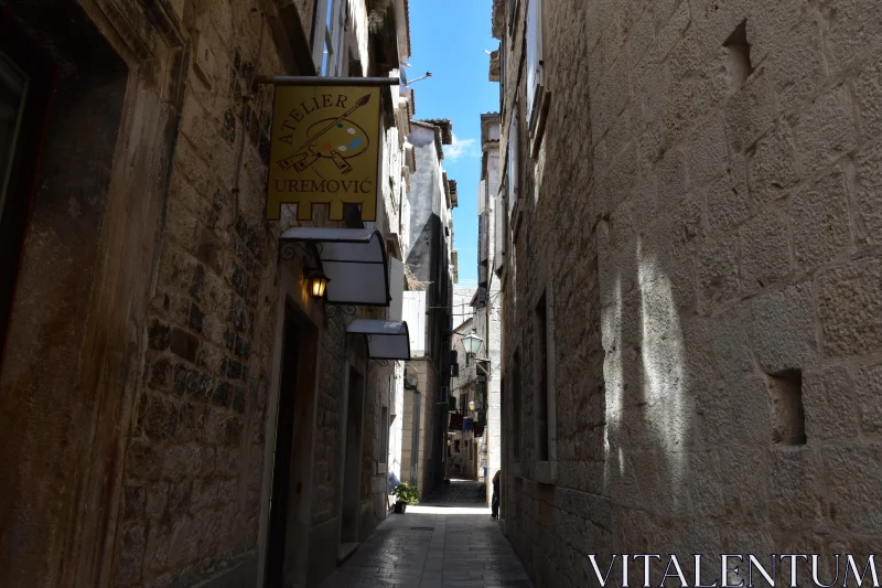 Rustic Alleyway in Croatia Free Stock Photo