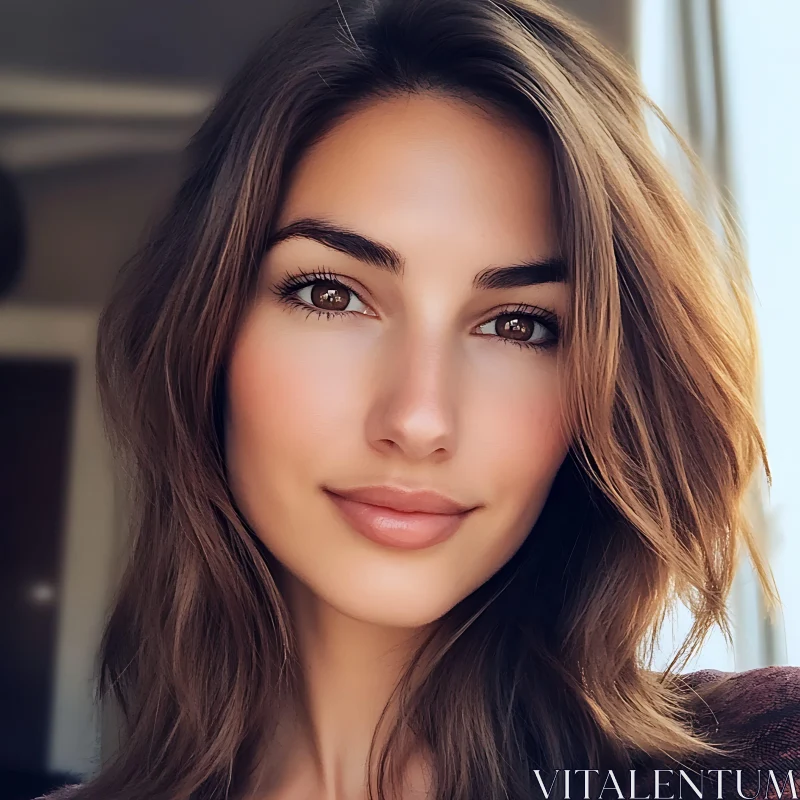 AI ART Captivating Woman Portrait with Expressive Eyes