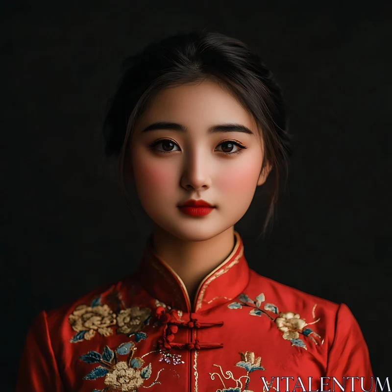 AI ART Traditional Dress Woman Portrait