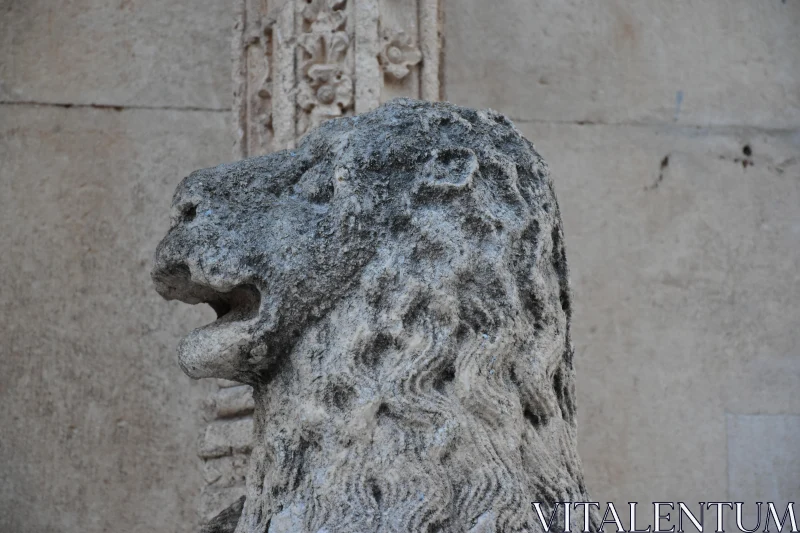 PHOTO Sculpture of a Majestic Lion