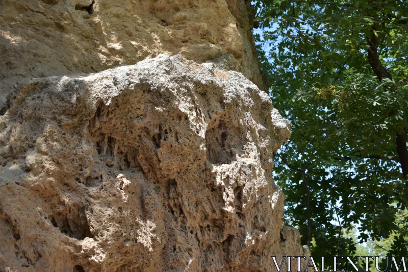 Rock Formation in Sunlight Free Stock Photo