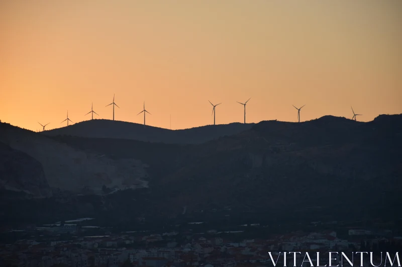 PHOTO Sunset Windmills