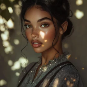 Sunlit Freckles Portrait