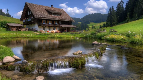 Serene Cottage Near Cascading Stream