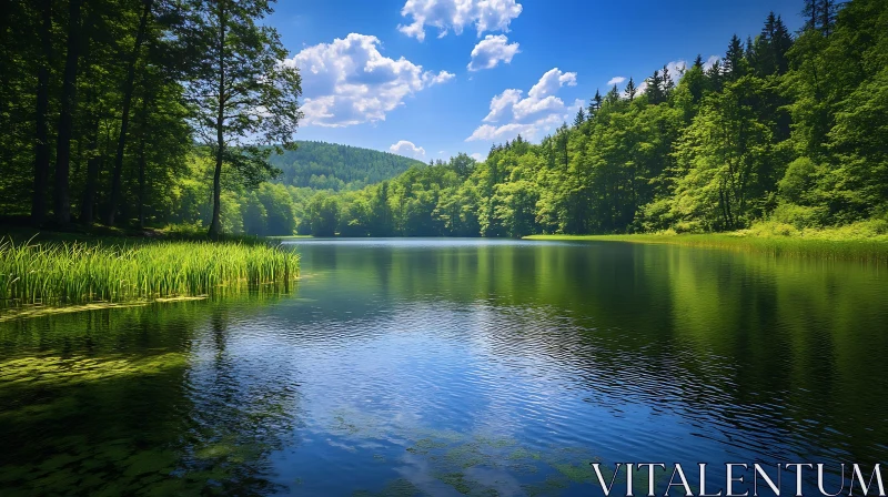 Tranquil Lakeside Scene