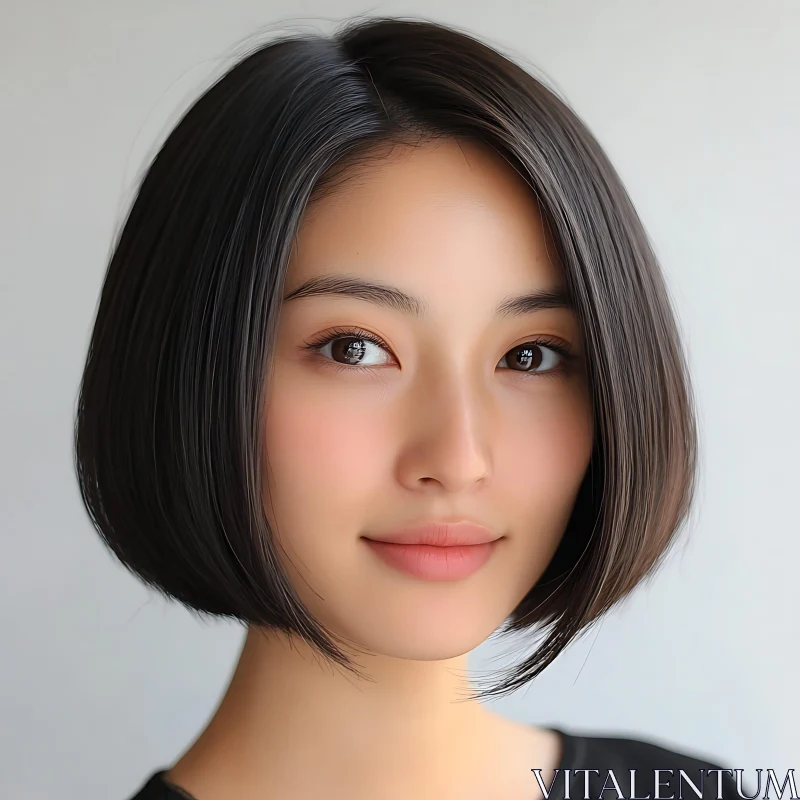 Sophisticated Woman with Short Bob Haircut Sophisticated Woman with Short Bob Haircut