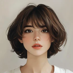 Artistic Woman Portrait with Soft Features