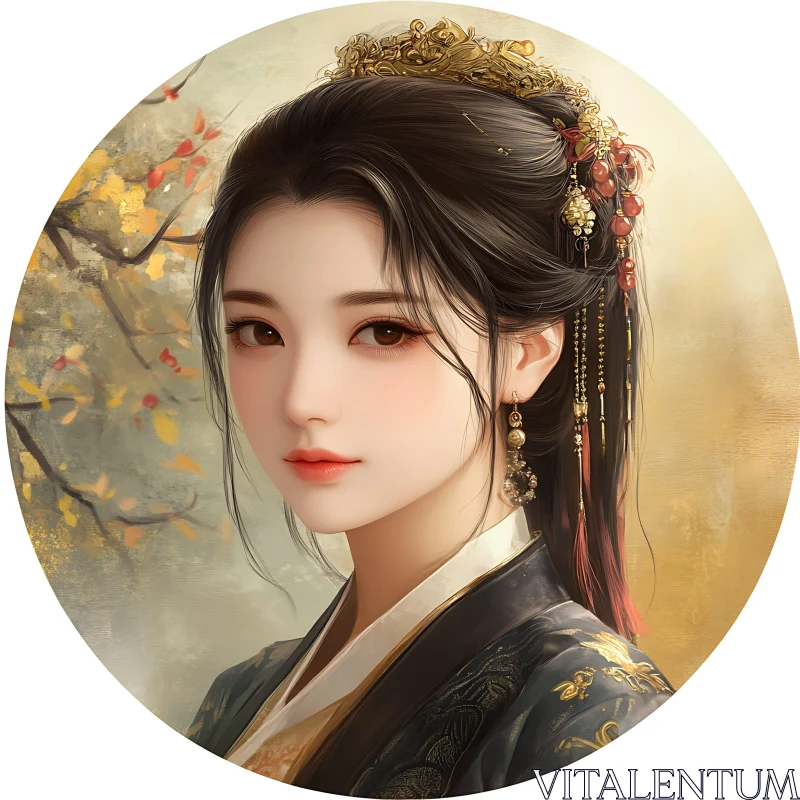 AI ART Ornate Traditional Woman Portrait