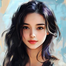 Artistic Digital Painting of a Woman