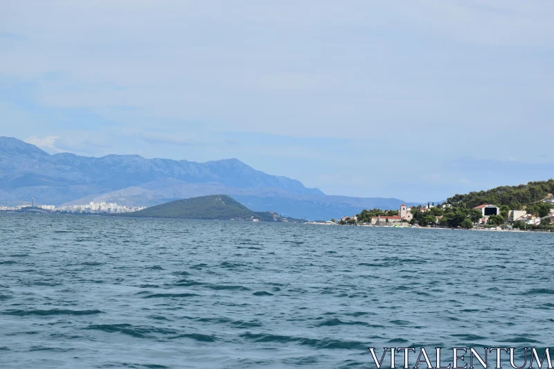 Tranquil Adriatic Seascape Vista Free Stock Photo