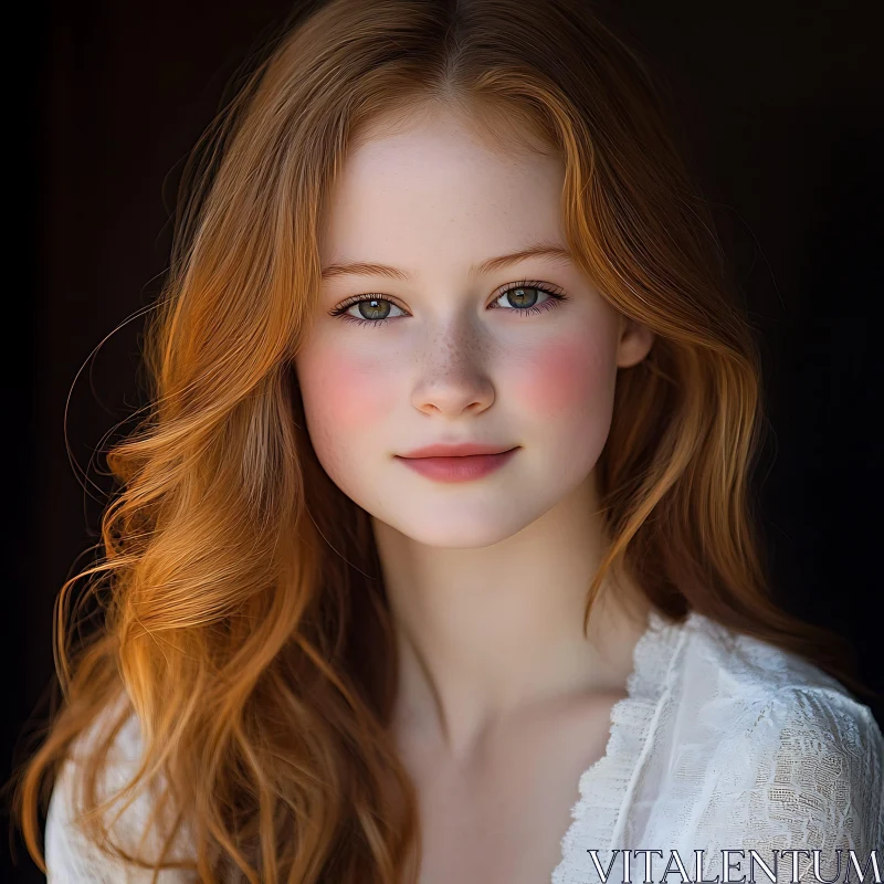 AI ART Captivating Redhead Portrait