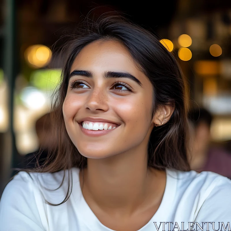 AI ART Outdoor Portrait of a Smiling Woman