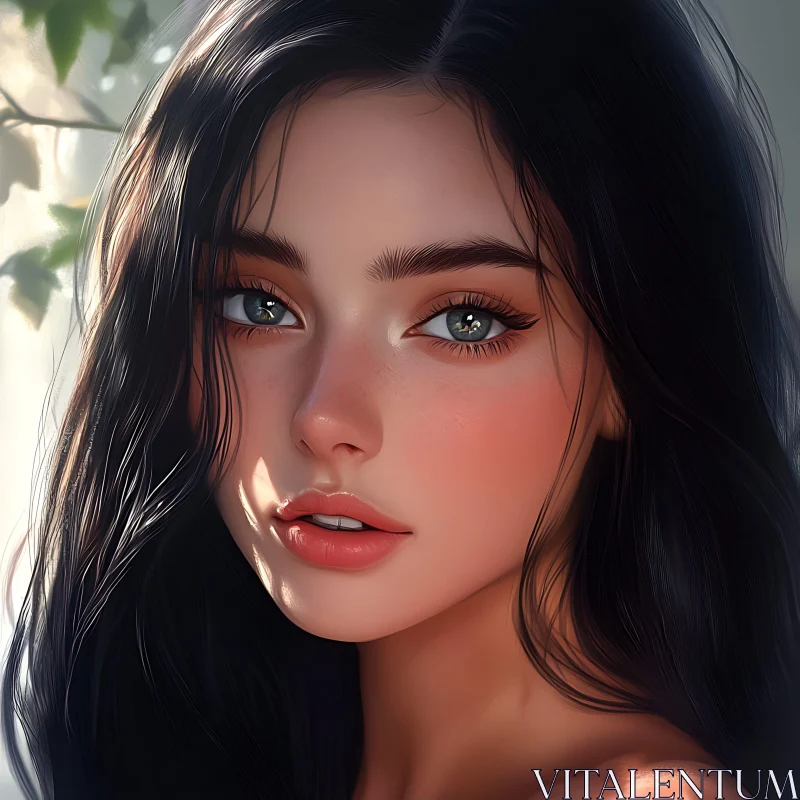 Beautiful Woman in Digital Art AI Image