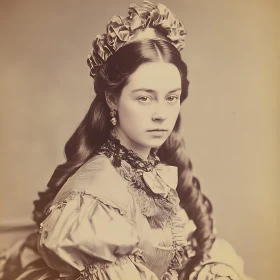 Historical Victorian-Era Woman Portrait