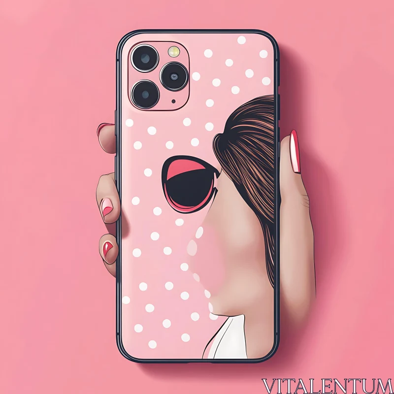 Fashionable Art-Inspired Phone Case AI Image