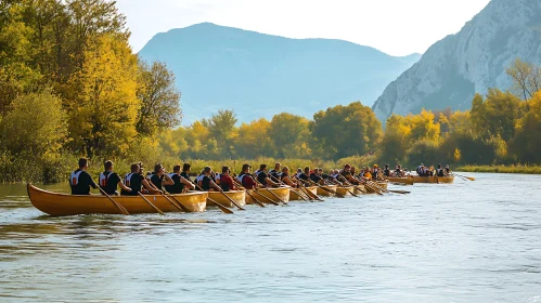 Autumn River Rowing