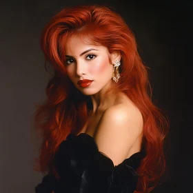 Redhead Woman in Fashionable Portrait