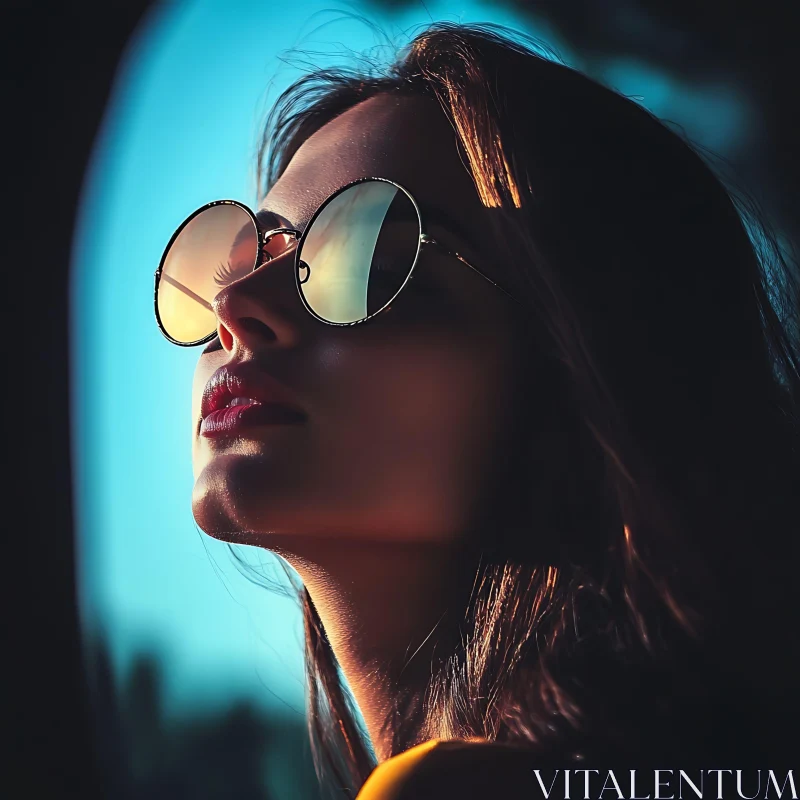 Modern Woman with Stylish Sunglasses
