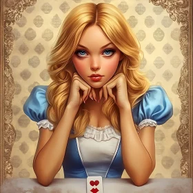 Dreamy Blonde Girl Fantasy Portrait