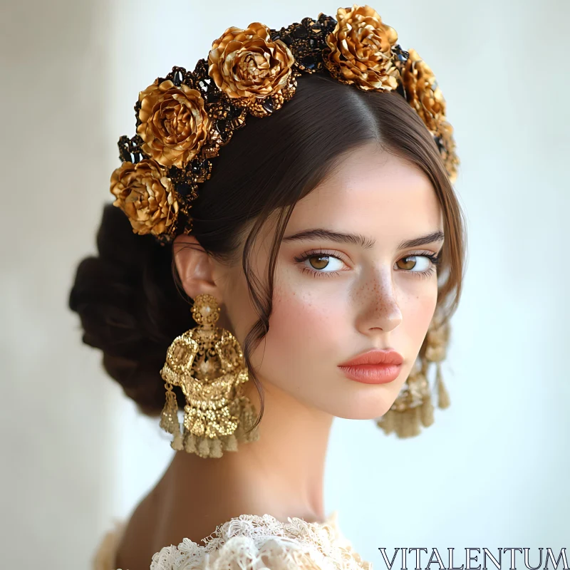 Timeless Beauty in Golden Adornments