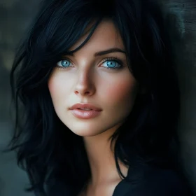 Captivating Blue-Eyed Woman