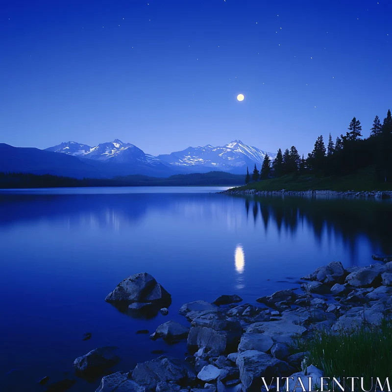 Serene Night at the Lake
