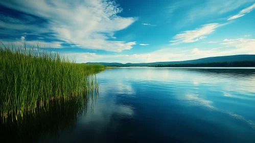 Peaceful Lakeside Scene