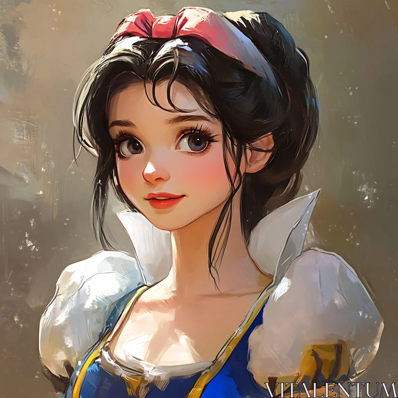 Fantasy Anime Princess Illustration AI Image