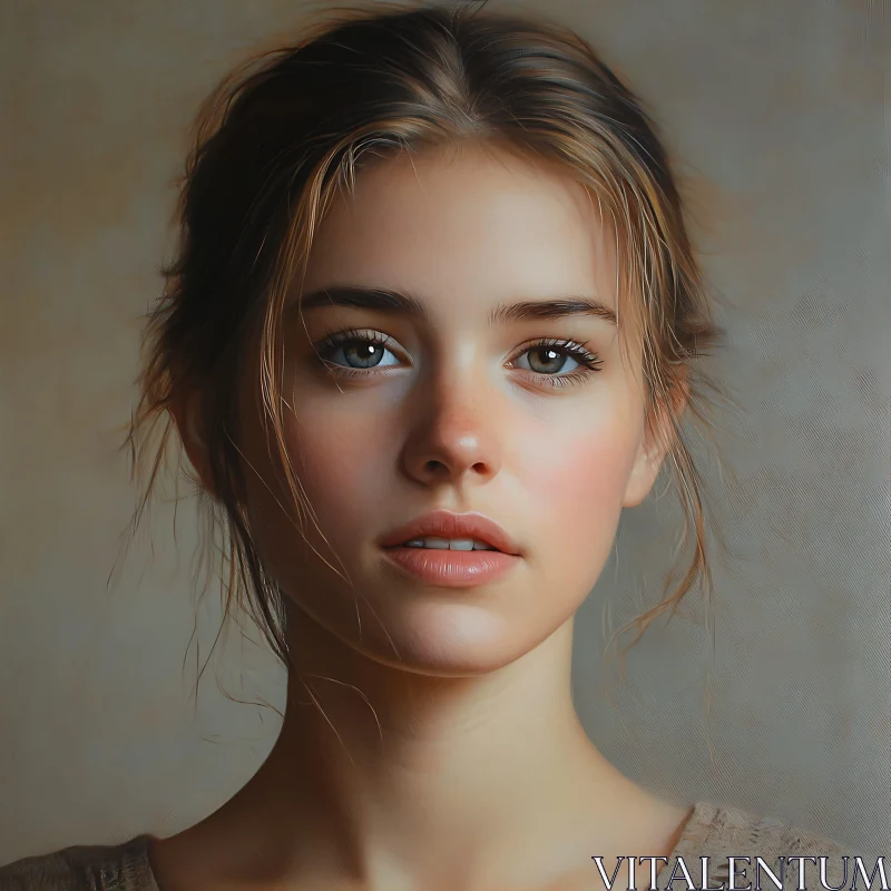 Realistic Portrait of a Woman AI Image