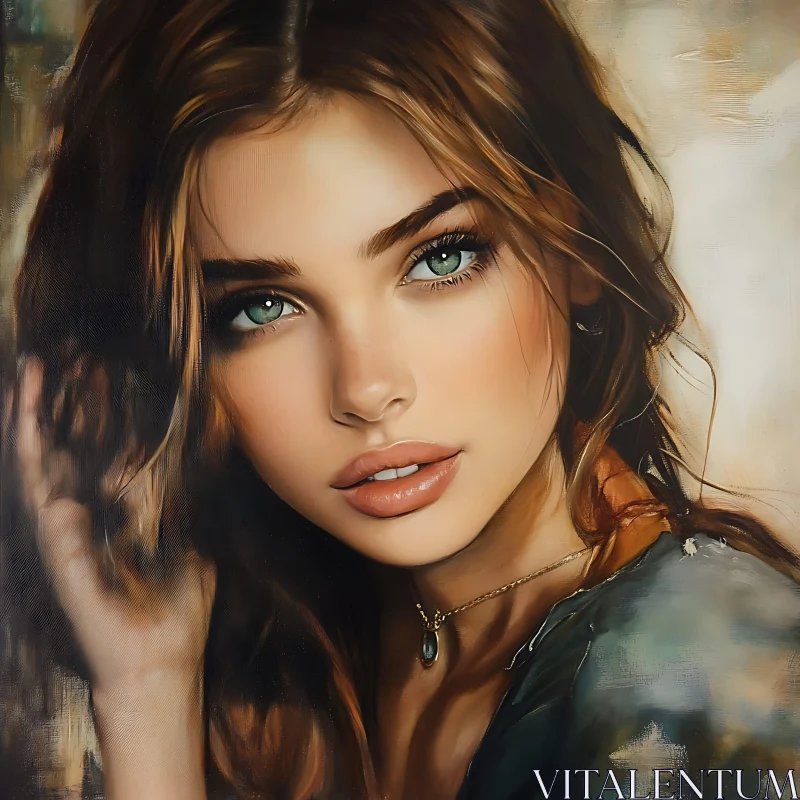 AI ART Intimate and Detailed Portrait of a Woman