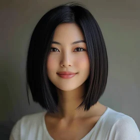 Elegant Woman's Bob Cut Portrait