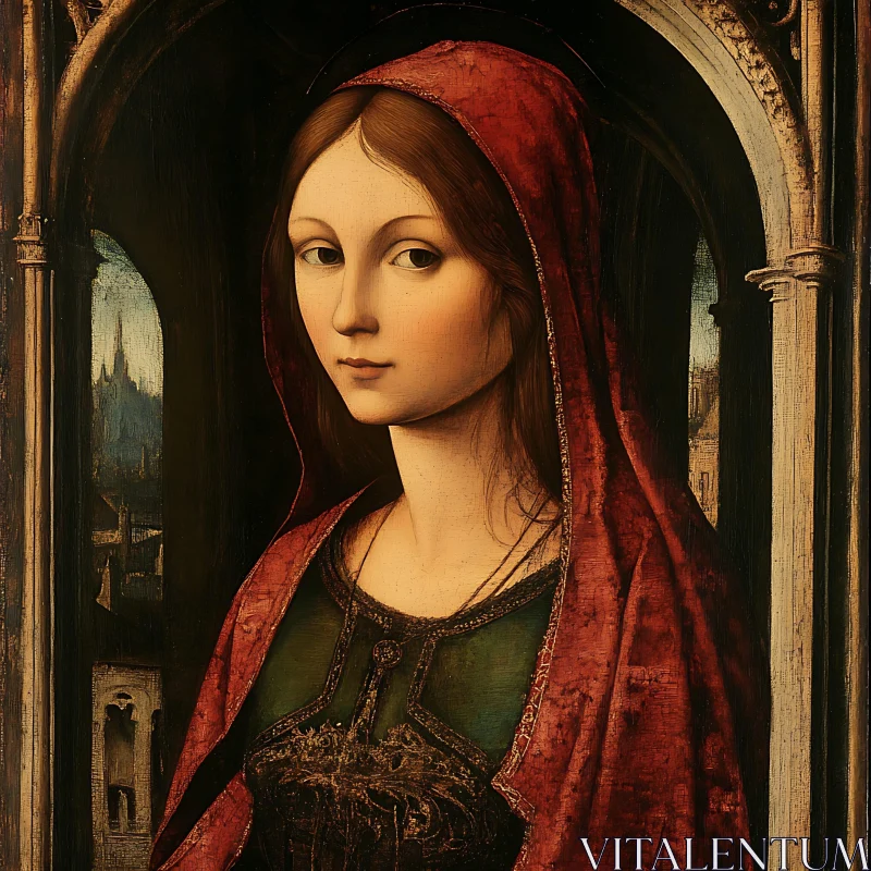 Historic Renaissance Art of a Woman AI Image