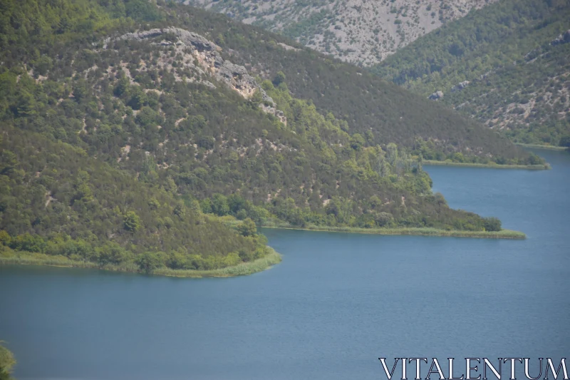 PHOTO Tranquil Hills and Lake Scene