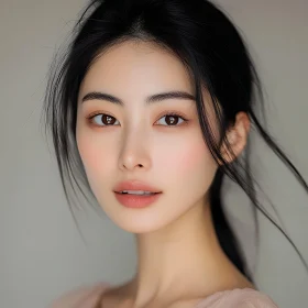 Delicate Beauty in Photorealistic Portrait