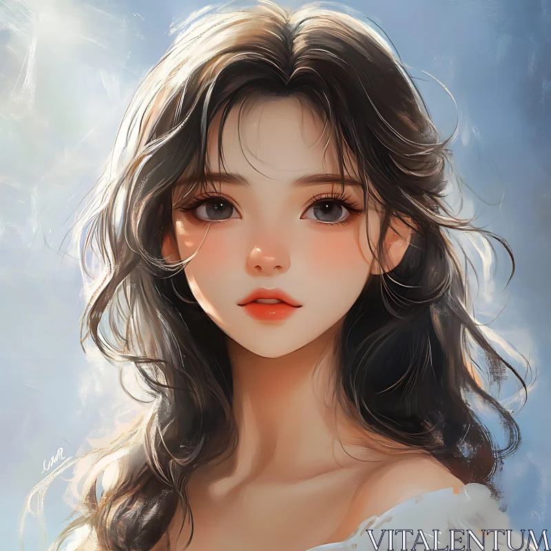 AI ART Glowing Woman Portrait in Digital Art