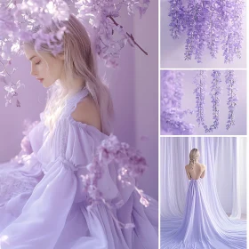 Serenity in Lavender: A Graceful Portrait
