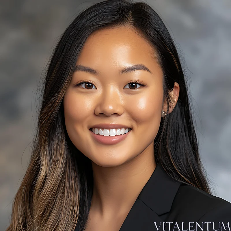 Smiling Woman in Professional Attire