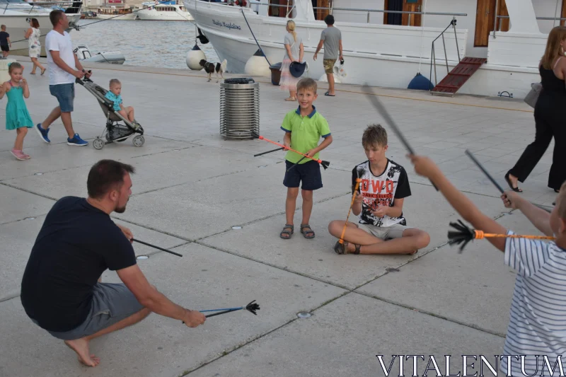 PHOTO Seaside Activity Scene