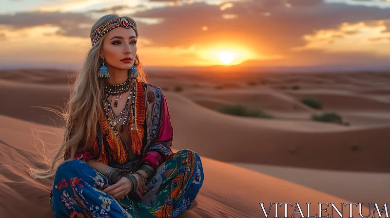 AI ART Desert Sunset Fashion