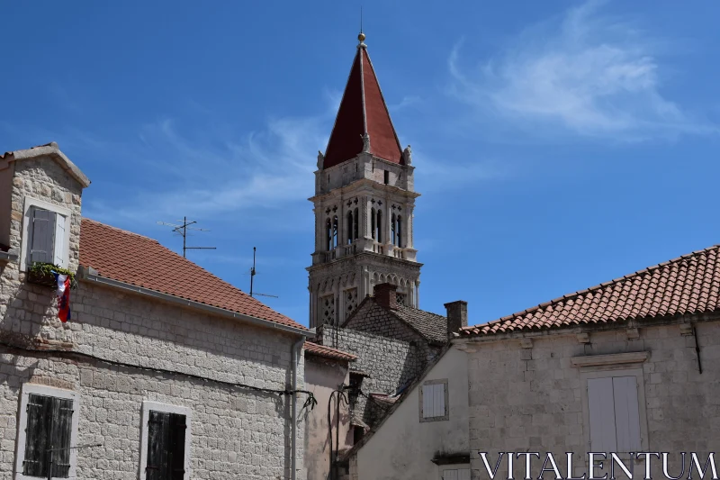 Historic Bell Tower of Croatia Free Stock Photo