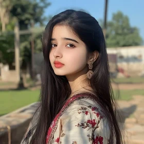 Young Woman in Traditional Dress Outdoors